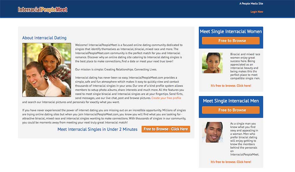 Listen Sie alle anderen bemerkenswerten Funktionen auf der Dating-Website von InterracialPeopleMeet auf